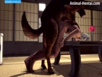 [ Zoophilia Hentai Porn Movie ] German Shepherd fucks his hentai female owner